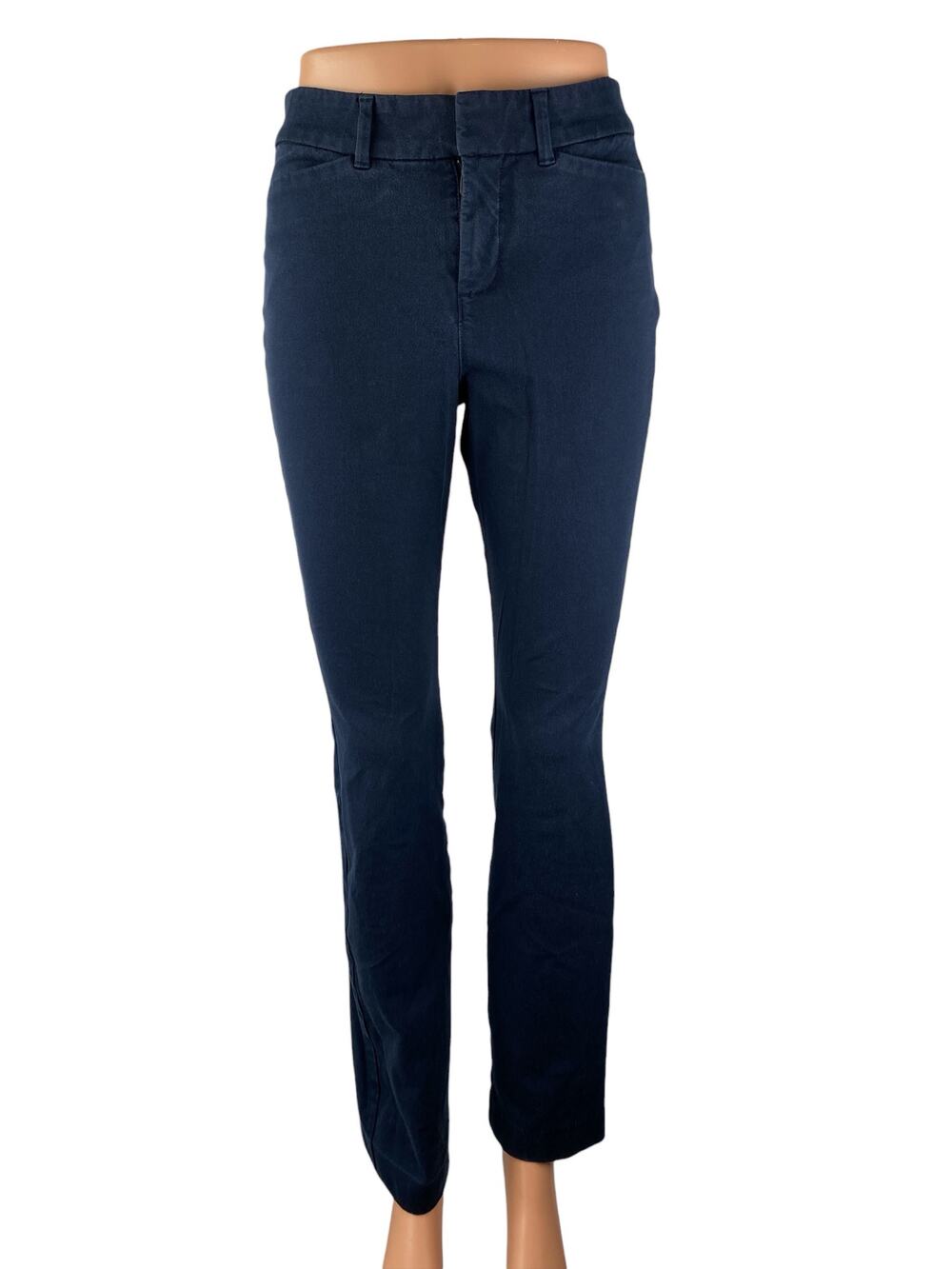 Old Navy Pixie Women's Blue High Waisted Slim Straight Trousers Pants Size 0